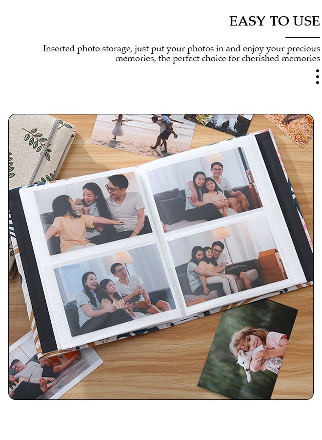 MIXDE 200 Pockets Foil Stamping Photo Album for 6 Inches Photos Portable Photo Album for Family Wedding Boys Girls - Image 5